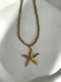 Naszyjnik z ROZGWIAZDĄ i zlotym hematytem 